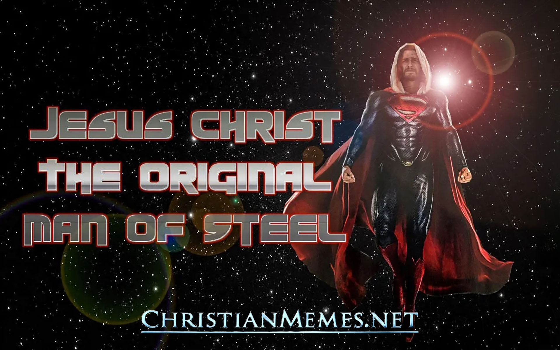 Jesus Christ the Original Man of Steel Flared